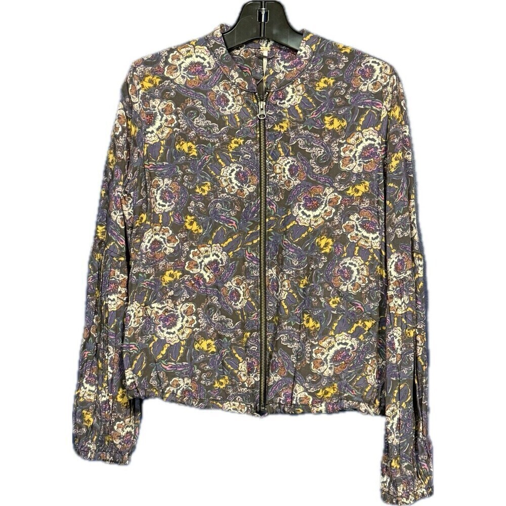 FREE PEOPLE FLORAL PRINTED Soft Bomber JACKET NWT Size XS LINED